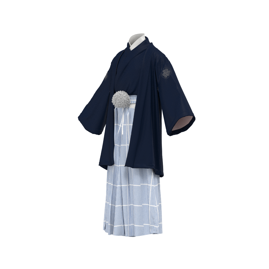Male Japanese Kimono Hakama Haori | 3D Model - CONNECT
